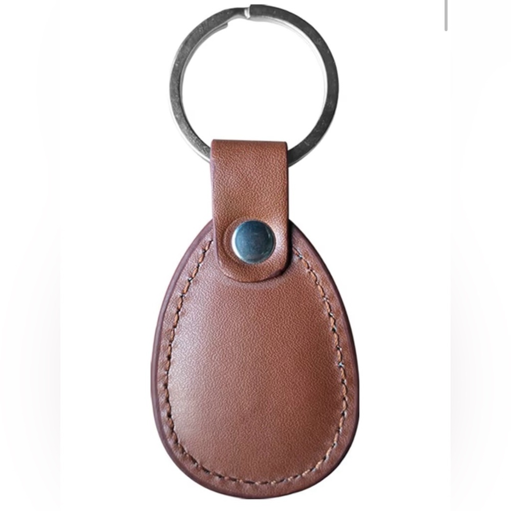 Stylish Brown Leather RDIF Key Fob Tag Proximity (A169)